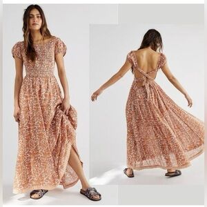 Free People Ultraviolet Maxi Dress in Tea Combo Size M
Prairie Cut Out Back